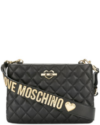 Женская черная стеганая сумка от Love Moschino