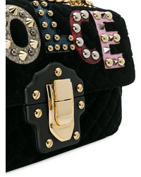 Женская черная стеганая сумка от Dolce & Gabbana