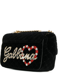 Женская черная стеганая сумка от Dolce & Gabbana