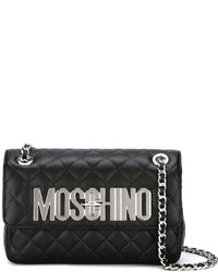 Женская черная стеганая сумка от Moschino