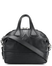 Женская черная сумка в горизонтальную полоску от Givenchy