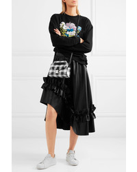 Женская черная сумка в мелкую клетку от Christopher Kane