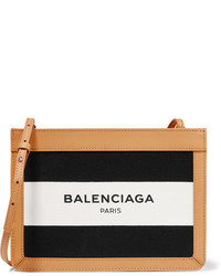 Женская черная сумка из плотной ткани с принтом от Balenciaga