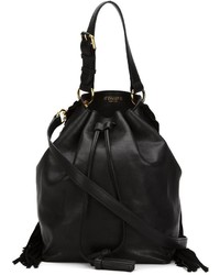 Черная сумка-мешок c бахромой от Derek Lam 10 Crosby