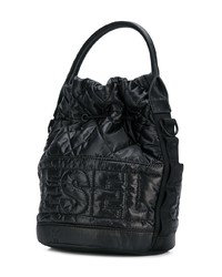Черная сумка-мешок из плотной ткани от Diesel