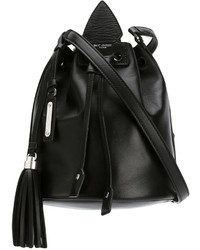 Черная сумка-мешок от Saint Laurent