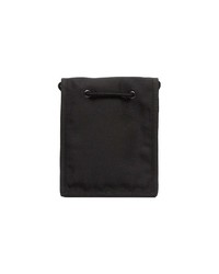 Черная сумка почтальона из плотной ткани от Balenciaga