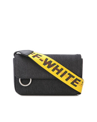 Черная сумка почтальона из плотной ткани от Off-White