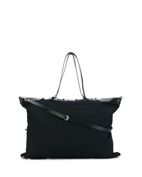 Черная сумка почтальона из плотной ткани от Saint Laurent