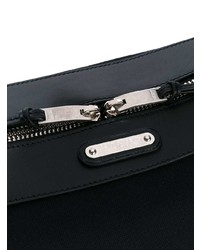 Черная сумка почтальона из плотной ткани от Saint Laurent
