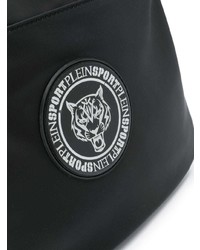 Черная сумка почтальона из плотной ткани от Plein Sport