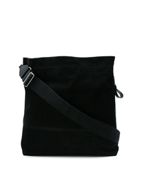 Черная сумка почтальона из плотной ткани от Tom Ford