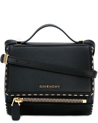 Женская черная сумка с геометрическим рисунком от Givenchy