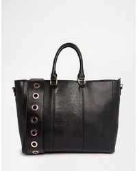 Женская черная сумка с леопардовым принтом от Asos