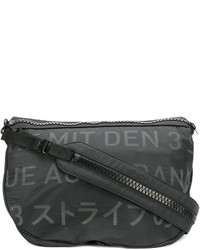 Женская черная сумка с принтом от adidas