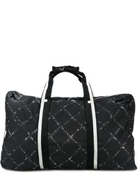 Женская черная сумка с принтом от Chanel