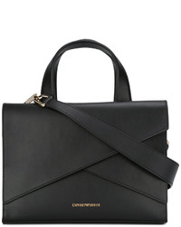 Женская черная сумка с принтом от Emporio Armani