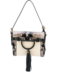 Женская черная сумка с украшением от Borbonese