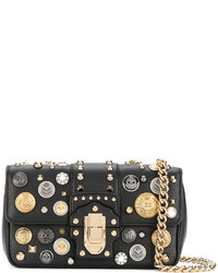 Женская черная сумка с украшением от Dolce & Gabbana