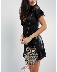 Женская черная сумка с украшением от Park Lane