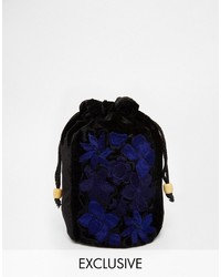Женская черная сумка с цветочным принтом от Reclaimed Vintage