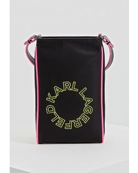 Черная сумка через плечо из плотной ткани с принтом от Karl Lagerfeld