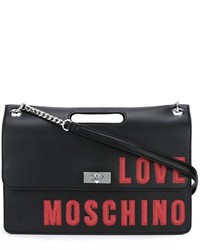 Черная сумка через плечо от Love Moschino