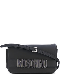 Черная сумка через плечо от Moschino