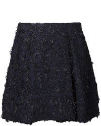 Черная твидовая мини-юбка