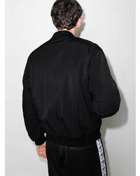 Мужская черная университетская куртка с принтом от Moschino
