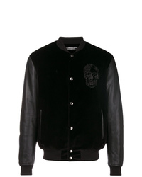 Мужская черная университетская куртка от Alexander McQueen