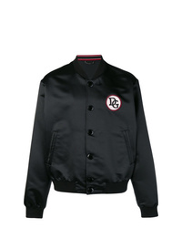 Мужская черная университетская куртка от Dolce & Gabbana