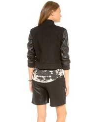 Женская черная университетская куртка от OAK