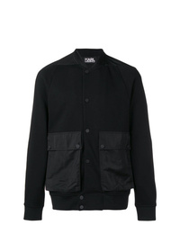 Мужская черная университетская куртка от Karl Lagerfeld