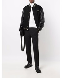 Мужская черная университетская куртка от VERSACE JEANS COUTURE