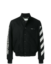 Мужская черная университетская куртка от Off-White