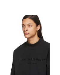 Мужская черная флисовая водолазка от Alexander Wang