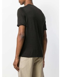 Мужская черная футболка на пуговицах от Roberto Collina