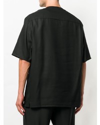 Мужская черная футболка на пуговицах от Lemaire