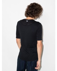 Мужская черная футболка на пуговицах от Schiesser