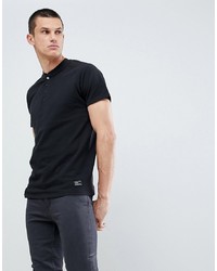 Мужская черная футболка на пуговицах от KIOMI