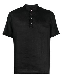 Мужская черная футболка на пуговицах от PMD