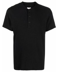 Мужская черная футболка на пуговицах от rag & bone