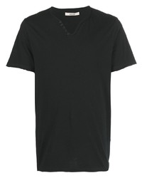 Мужская черная футболка на пуговицах от Zadig & Voltaire