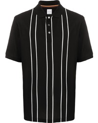 Мужская черная футболка-поло в вертикальную полоску от Paul Smith