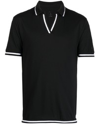 Мужская черная футболка-поло в горизонтальную полоску от BOGNE