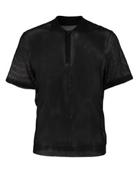 Мужская черная футболка-поло в сеточку от DSQUARED2
