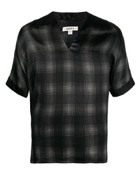 Мужская черная футболка-поло в шотландскую клетку от Phipps
