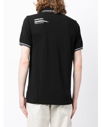 Мужская черная футболка-поло с вышивкой от AAPE BY A BATHING APE
