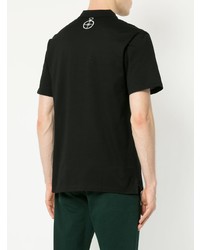 Мужская черная футболка-поло с вышивкой от Lanvin